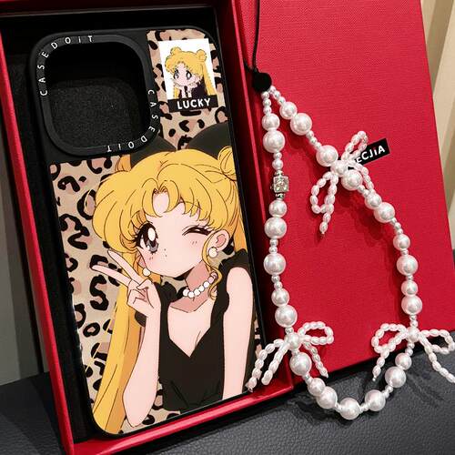 MagSafe磁吸豹纹美少女水冰月适用iphone17pro手机壳18promax苹果16plus镜面15卡通可爱13甜酷少女13