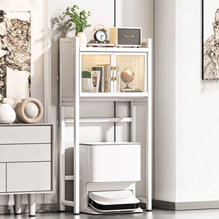 扫地机器人置物架扫地机伴侣上方收纳架家用落地多功能下空储物柜