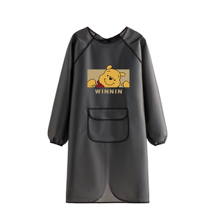 防水长袖免洗围裙厨房做饭家用罩衣女餐饮水产专用工作服定制LOGO