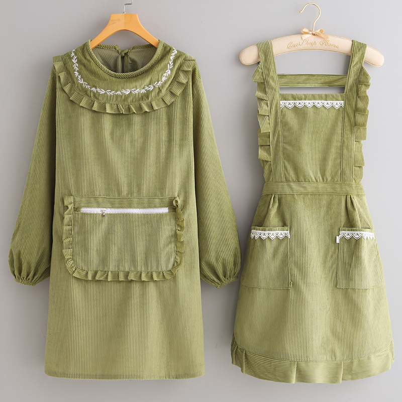 长袖围裙家用韩版时尚洋气