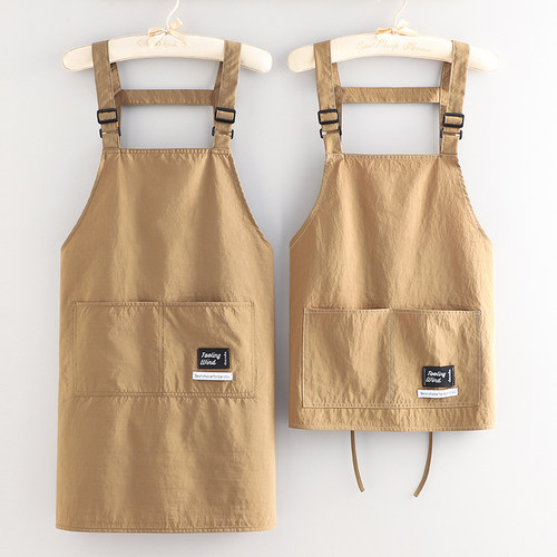 新款时尚防水围裙家用厨房成人工作服餐饮专用做饭烘焙调节围腰女
