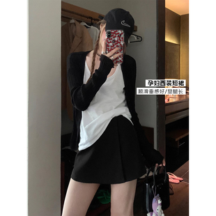 侧开叉显瘦包臀A字裙托腹半身裙春夏装 孕妇西装 韩版 薄款 短裙夏季