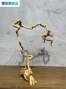 杜鹃根雕枯树根非崖柏落地灯鸟笼装饰台灯架禅意自然随形树枝摆件