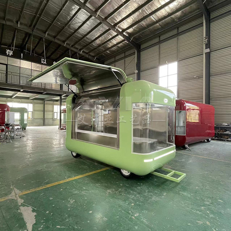 餐车云仓飞机翼鸥翼门商用移动餐厅奶茶咖啡冰激凌营地饮品外摆车