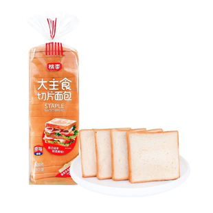 桃李大主食原味切片面包600g早餐吐司面包办公室代餐零食休闲食品