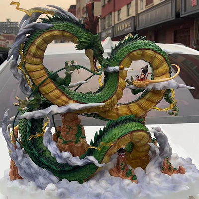 优质版 七龙珠GK超大号YOYO神龙与小悟空手办GQ召唤神龙名场面