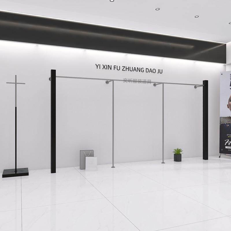 不锈钢中岛架女装店展示架