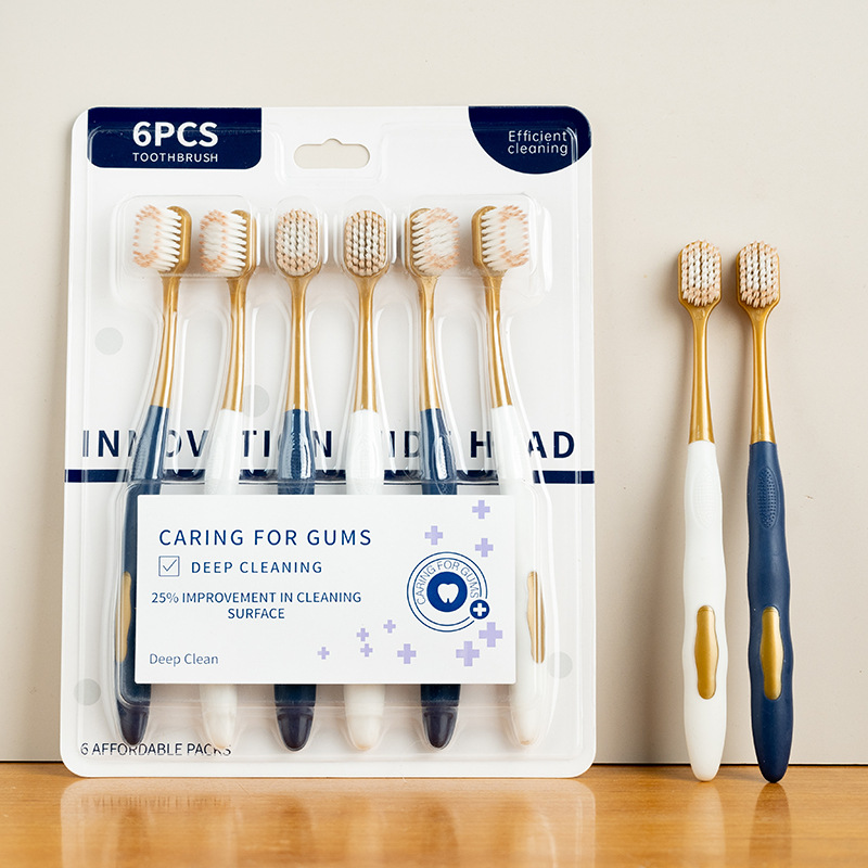 Soft Bristle Toothbrush for Adult Men, Strong Cleaning Power
