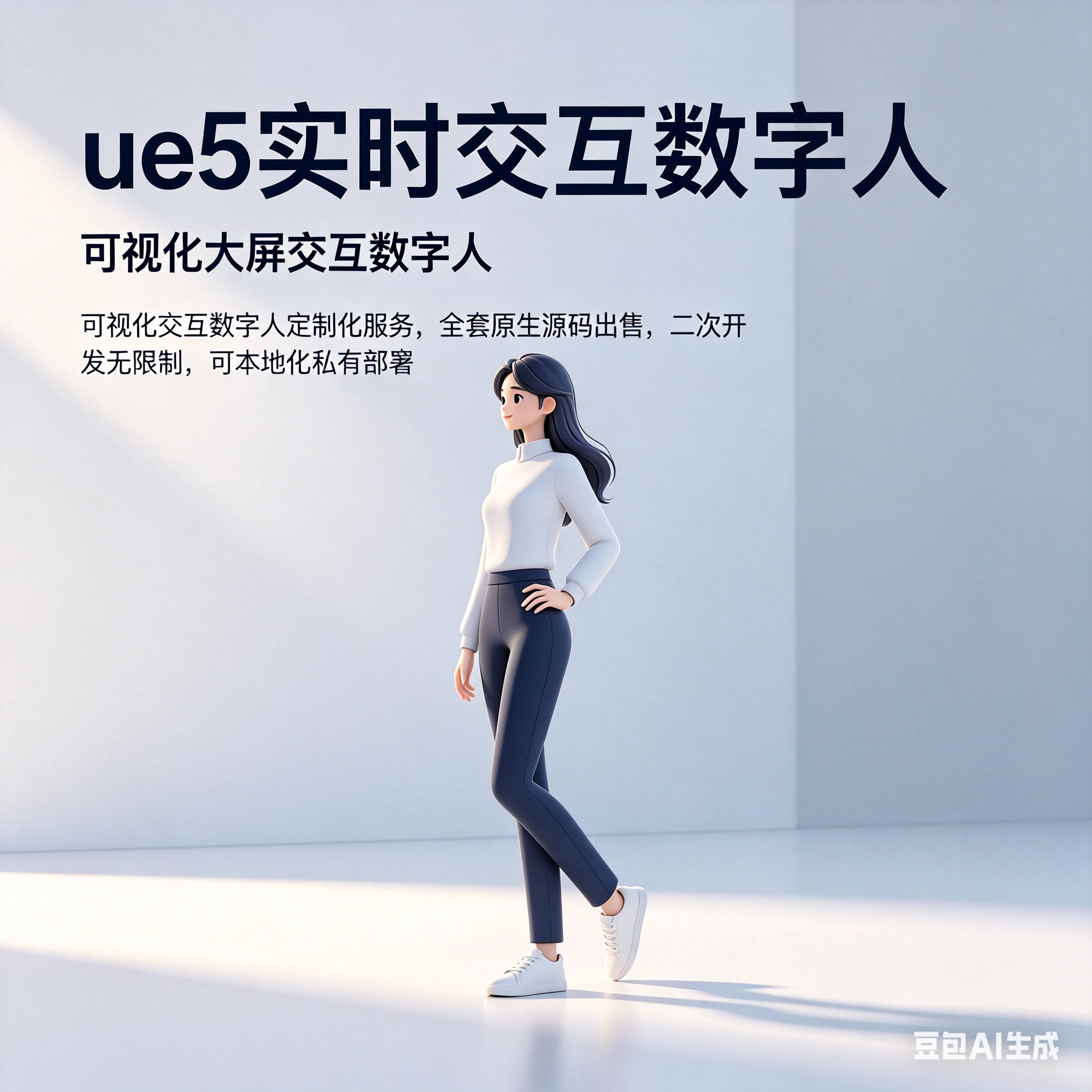 AI数字人UE5技术实时语音交互打造个性化虚拟角色可视化数字孪生