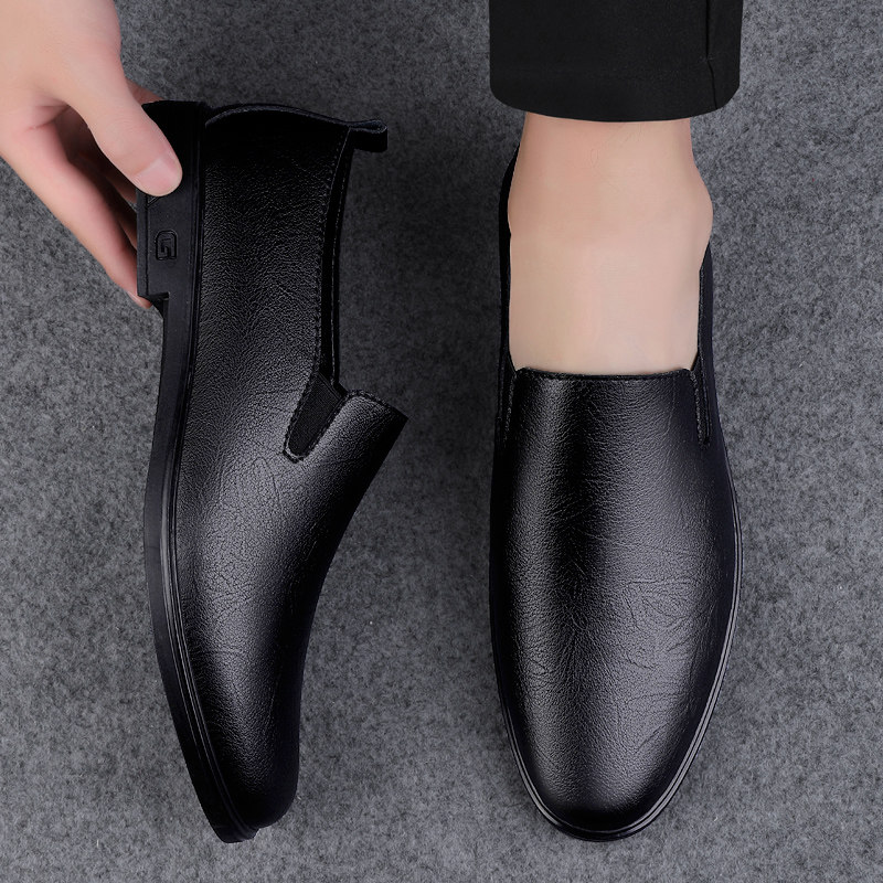 皮鞋男春季新款真皮软面透气商务休闲鞋一脚蹬薄款软底男士驾车鞋,流行男鞋,休闲皮鞋,淘宝优惠券,粉丝福利购,淘宝优惠卷
