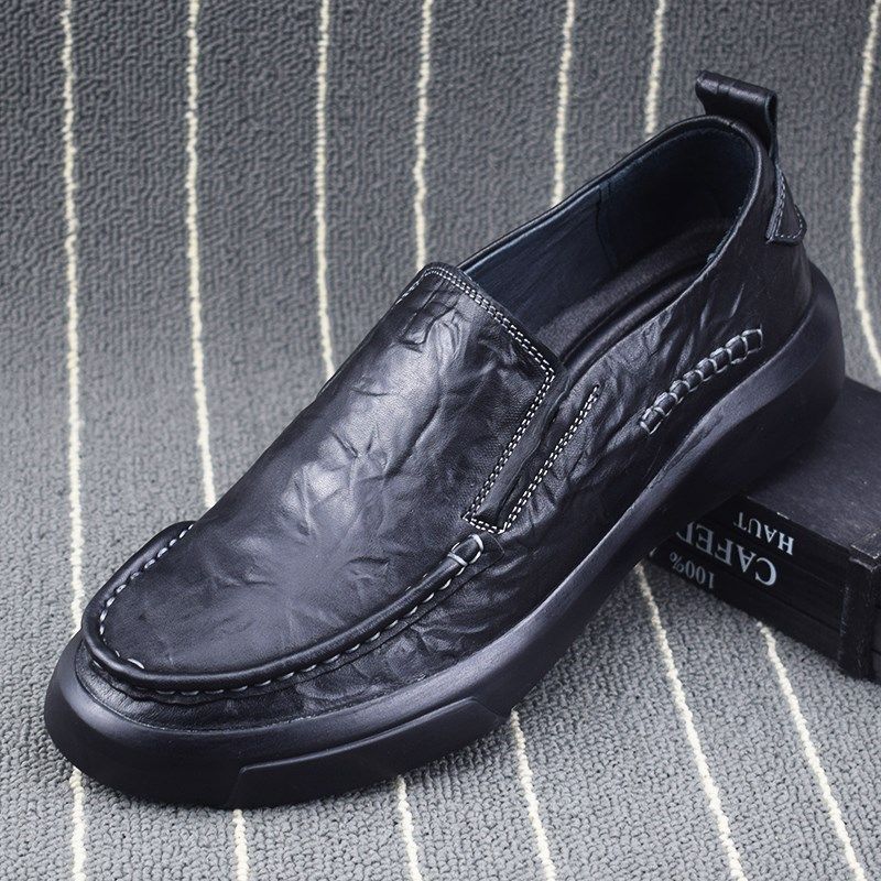 外贸头层牛皮男鞋新品男士真皮商务休闲皮鞋百搭套脚软底软面鞋子,流行男鞋,休闲皮鞋,淘宝优惠券,粉丝福利购,淘宝优惠卷