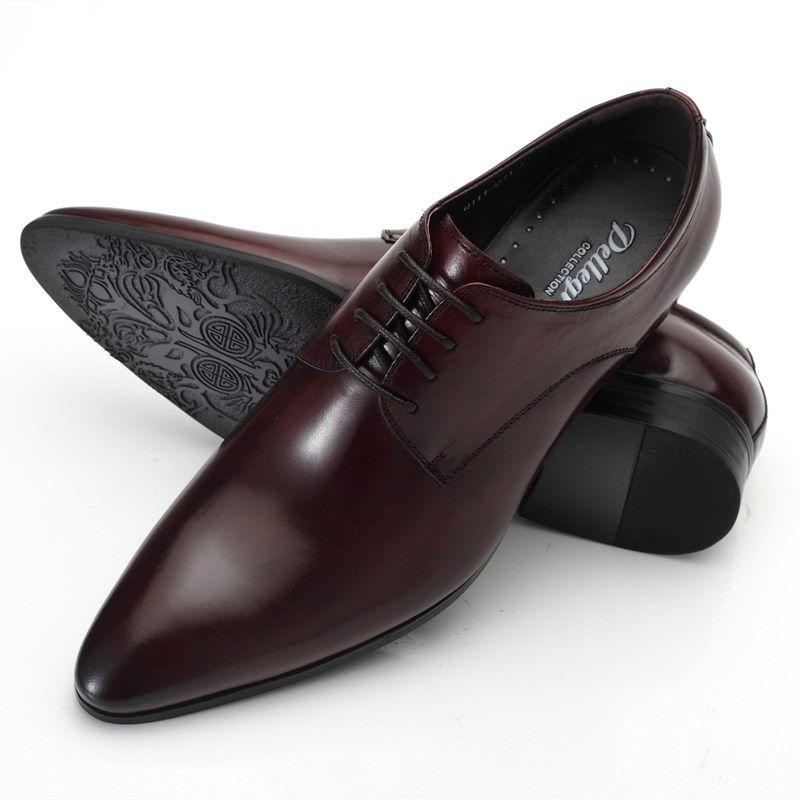 软面牛皮透气真皮男鞋正装商务皮鞋男擦色英伦尖头系带婚鞋单鞋子,流行男鞋,正装皮鞋,淘宝优惠券,粉丝福利购,淘宝优惠卷