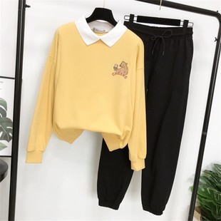 加绒加厚秋冬装2021产后套x装哺乳期外出上衣服春秋装卫衣冬天女