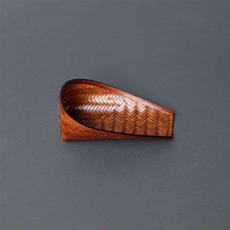 手工竹编茶则复古大漆老玉竹簸箕型C小茶则醒茶荷赏茶茶铲储茶盘,特色手工艺,竹编/竹雕,淘宝优惠券,粉丝福利购,淘宝优惠卷