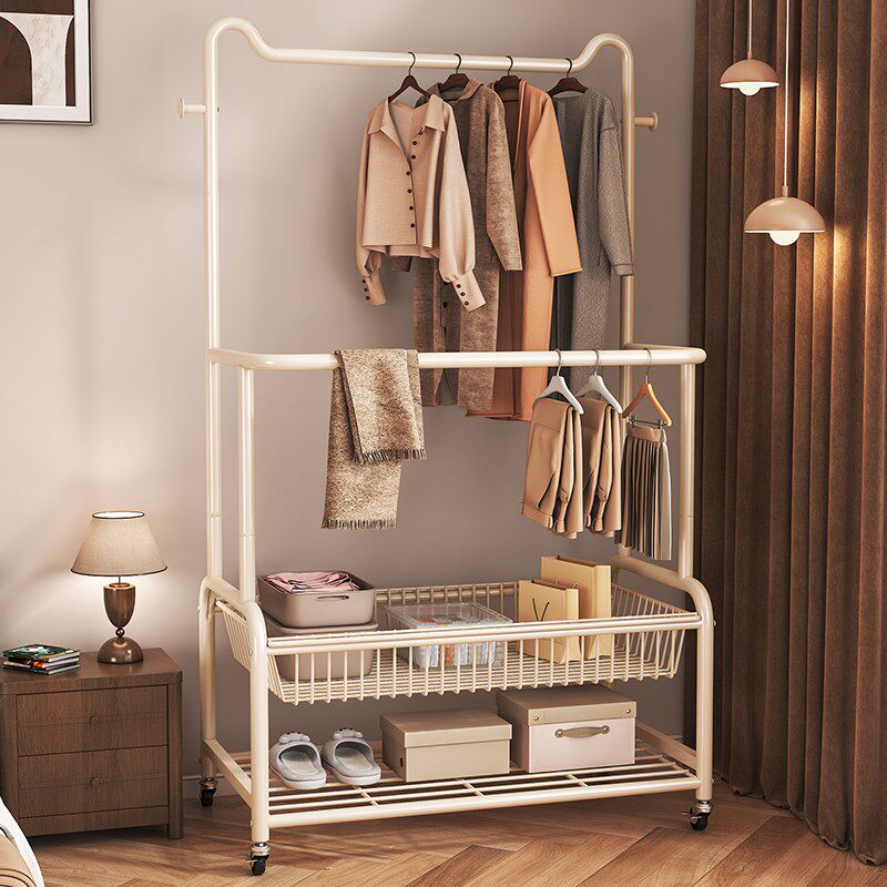 衣帽架卧室落地衣架家用晾衣架可移动简易衣服收纳置物架挂衣架子