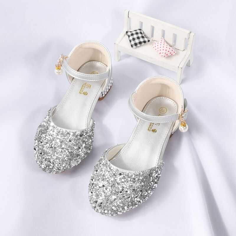 儿童包头凉鞋小女孩水晶鞋银色女童水晶鞋配礼服钢琴走Z秀表演出,童鞋/婴儿鞋/亲子鞋,水晶/水钻鞋,淘宝优惠券,粉丝福利购,淘宝优惠卷