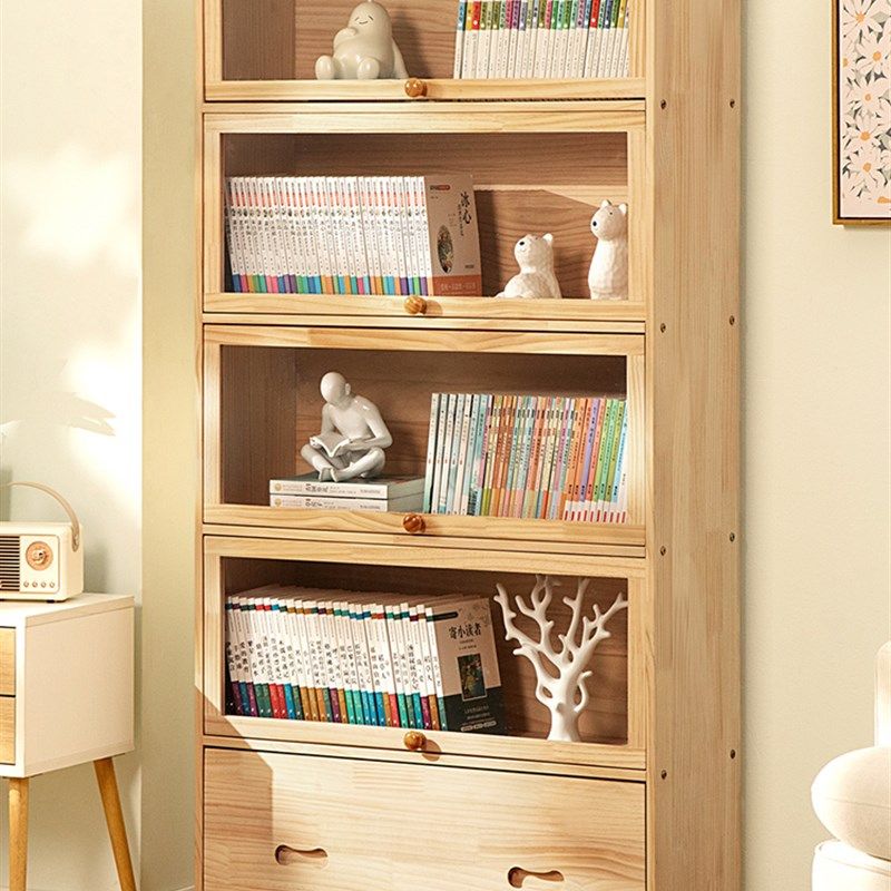 儿童宝宝环保储物收纳柜书柜带门家用实木书架多层客厅玩具置物架,住宅家具,儿童书柜,淘宝优惠券,粉丝福利购,淘宝优惠卷