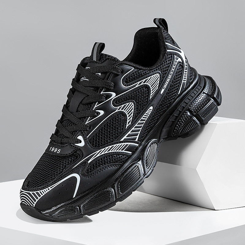 炸街老爹鞋男款黑色厚底鞋子男休闲运动网鞋女士跑步旅游鞋透气,流行男鞋,老爹鞋,淘宝优惠券,粉丝福利购,淘宝优惠卷