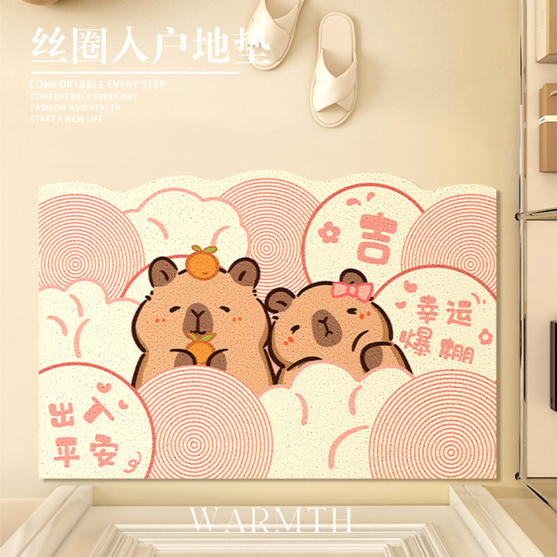 卡通入户门丝圈地垫门口防滑门垫C进门家用地毯门外可裁剪定制脚,居家布艺,入户地垫,淘宝优惠券,粉丝福利购,淘宝优惠卷