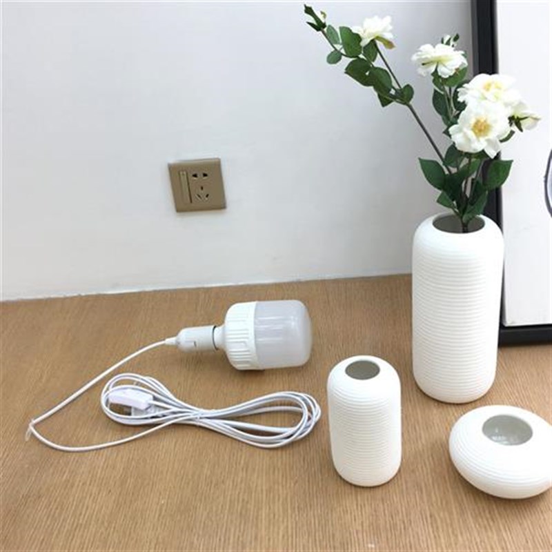 带线灯泡悬挂式led插座灯简易超亮插头插电灯带开关线家用墙壁灯