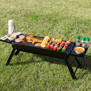 网红折叠烧烤炉家用商用烧烤架网户外炉具烤肉炉子烤生蚝便携式