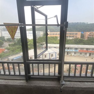 新品平内窗手摇开窗机上悬窗手动开窗器排烟装置联U动高窗曲臂下