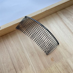 刘海梳发梳插梳铁齿韩国 倒插防滑大号长盘发头饰 碎发夹简约隐形