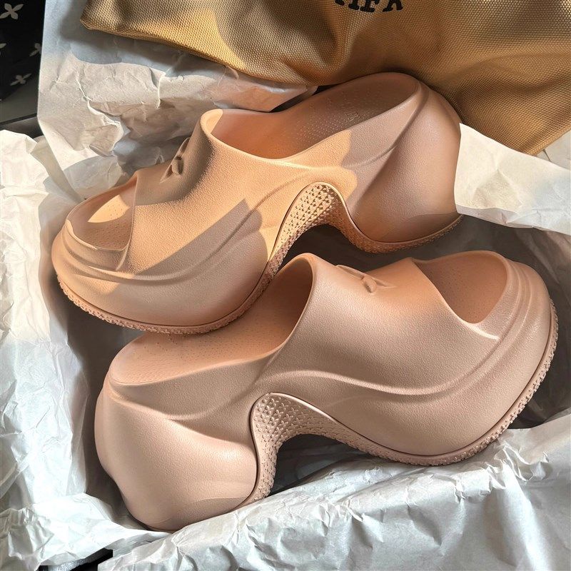 十字花厚底拖鞋女款外穿2025新款夏季防滑耐磨休闲一字拖沙滩凉鞋,女鞋,休闲凉鞋,淘宝优惠券,粉丝福利购,淘宝优惠卷