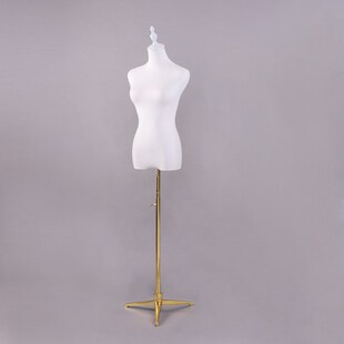 服装店模特架牛奶丝女半身假人台头模展示架子橱窗婚W纱模特道具