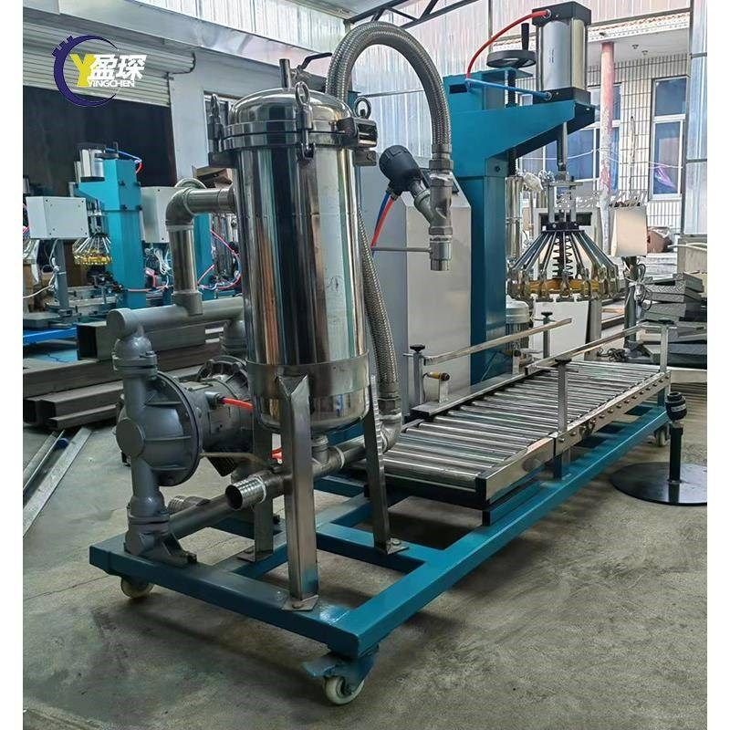 过滤称重压盖灌装机半自动液体自动定量称重涂料油漆乳胶漆灌装机