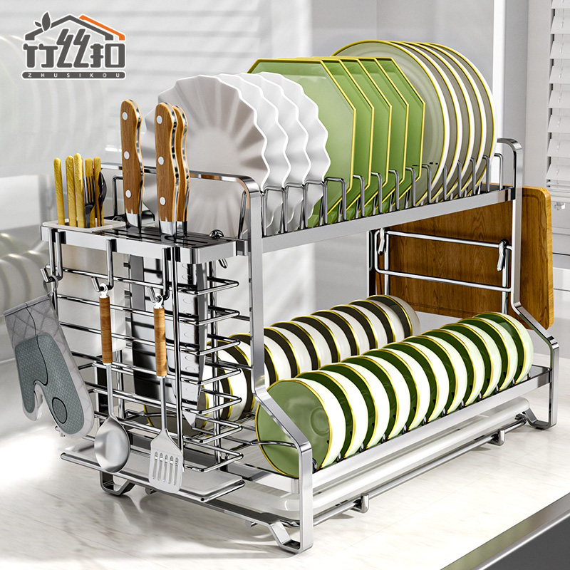 不锈钢碗碟收纳架沥水碗架厨房碗筷碗盘沥水架放碗碟子盘子收纳架,厨房/烹饪用具,碗架,淘宝优惠券,粉丝福利购,淘宝优惠卷