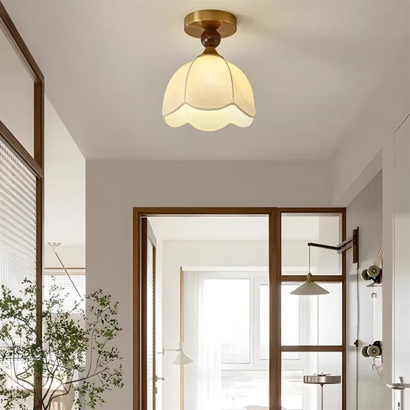 中古布艺吸顶灯法式复古入户阳台灯美式实木走廊过道灯衣帽间灯具,家装灯饰光源,餐厅/卧室/书房吸顶灯,淘宝优惠券,粉丝福利购,淘宝优惠卷