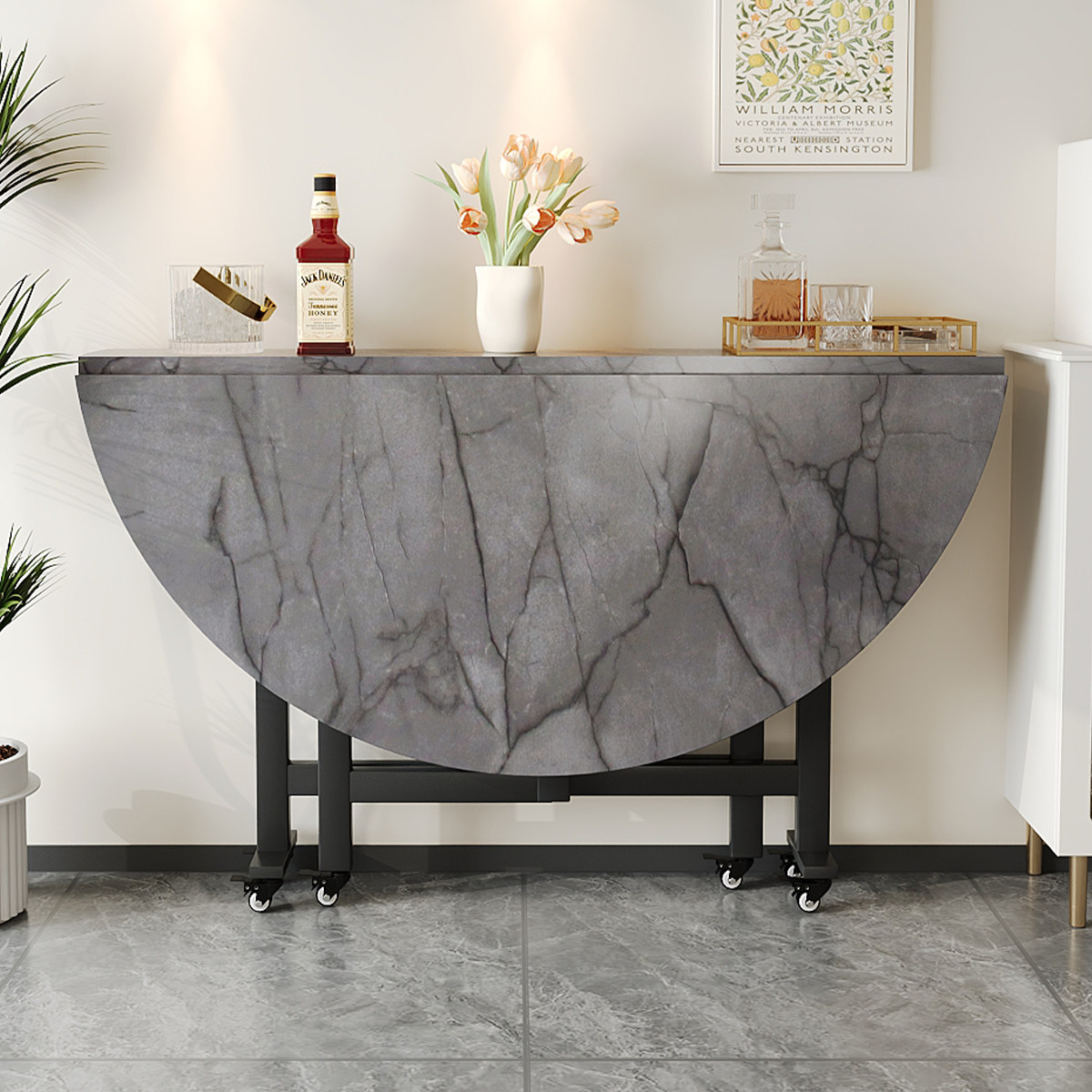 折叠桌子家用10人餐桌大圆桌小户型简易饭桌可移动多功能折叠圆桌,住宅家具,板木餐桌,淘宝优惠券,粉丝福利购,淘宝优惠卷