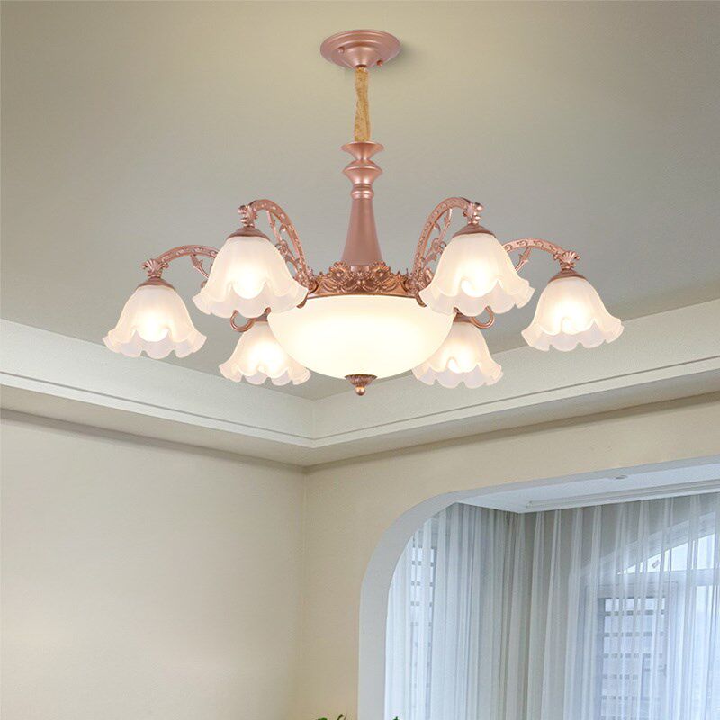 欧式客厅吊灯大气现代简约香槟金餐厅玻璃灯温馨浪漫网红卧室灯具,家装灯饰光源,客厅吊灯,淘宝优惠券,粉丝福利购,淘宝优惠卷