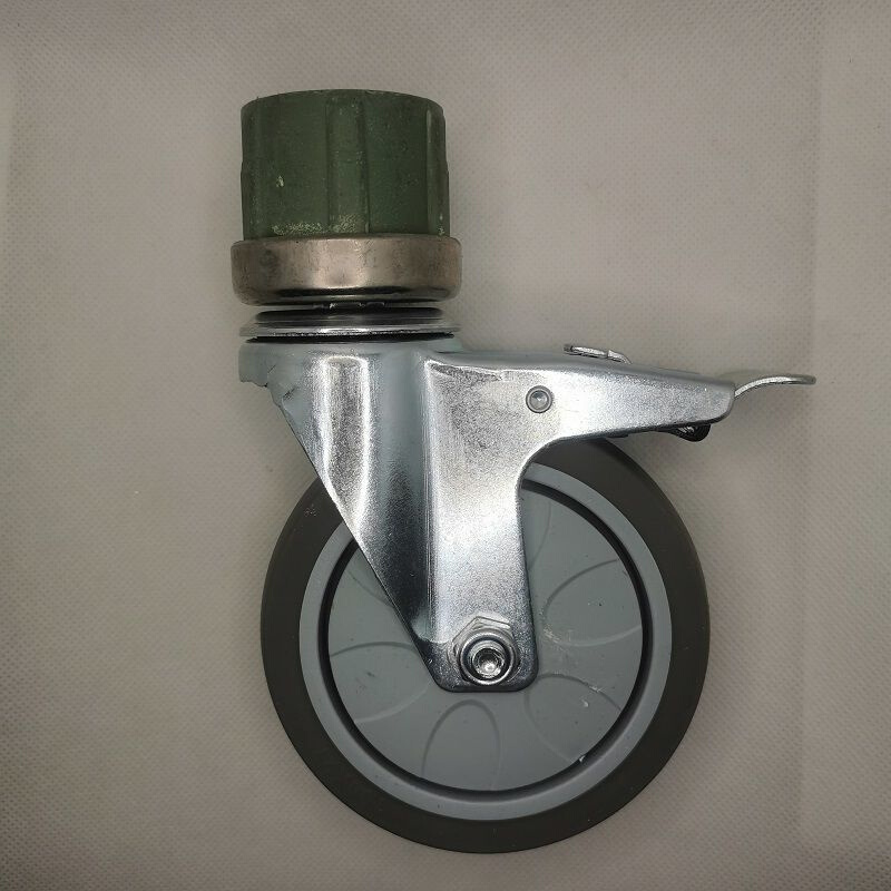 不锈钢操作台38/48/r51mm圆管专用万向轮厨房置物架配套轮子带刹