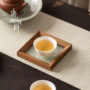 复古玻璃杯垫家用茶杯隔热垫功夫茶具防烫茶托茶点碟 清山胡同中式