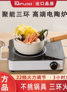 IFUDO高端电陶炉家用爆炒三环不电磁炉智能煮茶器小型光波炉挑锅