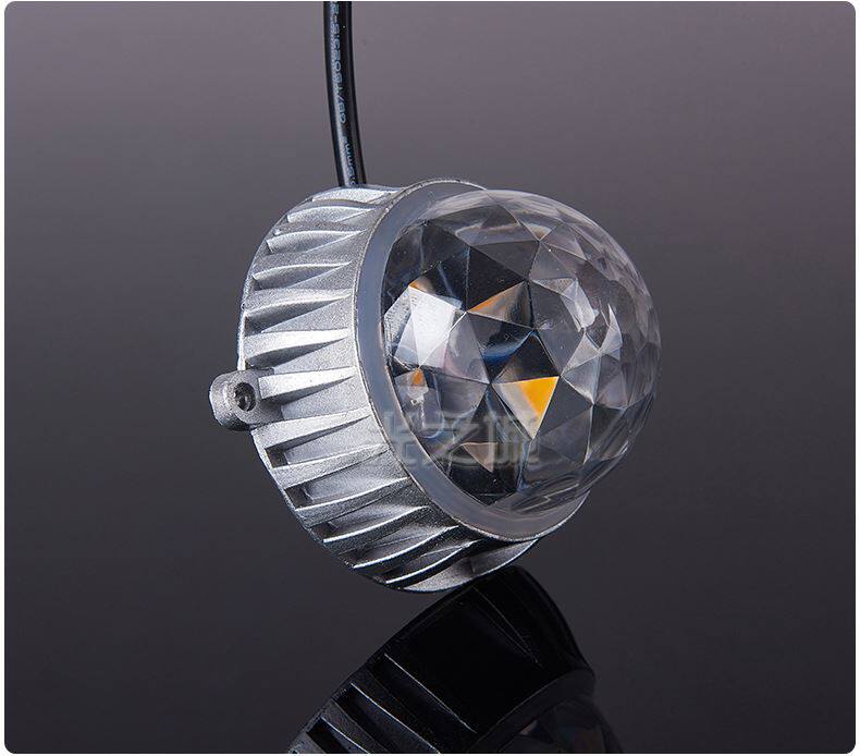 led点光源圆5cm10cm15cm七彩跑马灯220v内控外控单色户外防水3cm