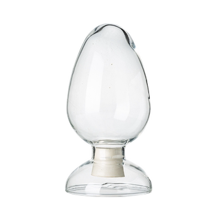 湘玻玻璃锥形种子瓶鸡心瓶样品瓶晶体粉末透明展示瓶含胶塞加厚高硼硅实验室化工样品种子容器125/250/500ml