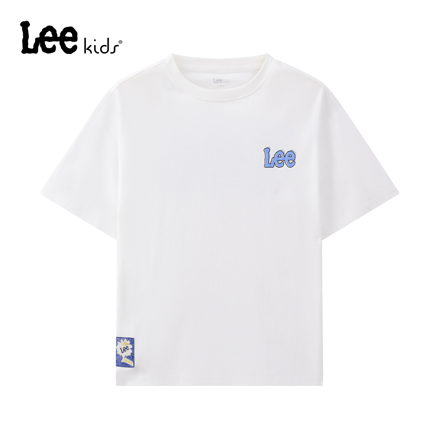 Lee kids儿童短袖T恤夏季运动休闲字母logo舒适透气宽松男童女童图片