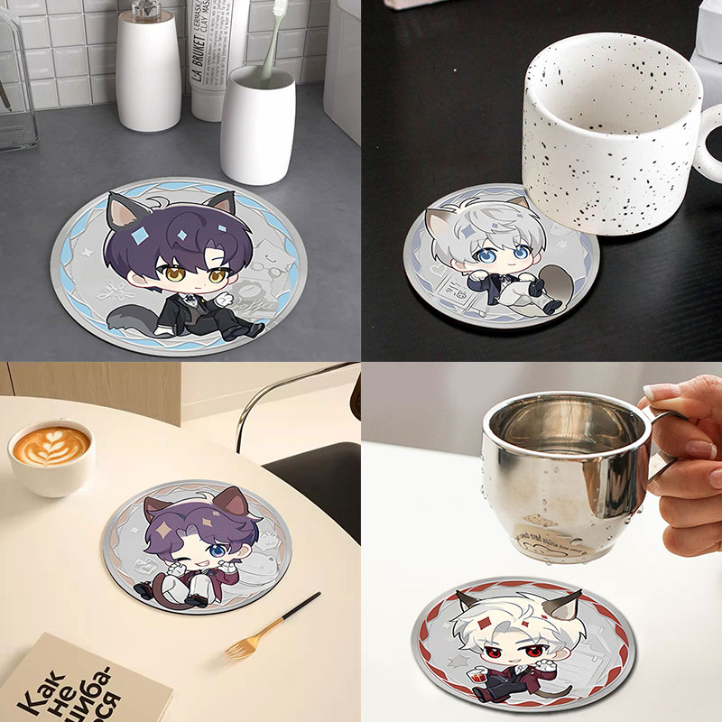 恋与深空同人周边圆形水杯杯垫