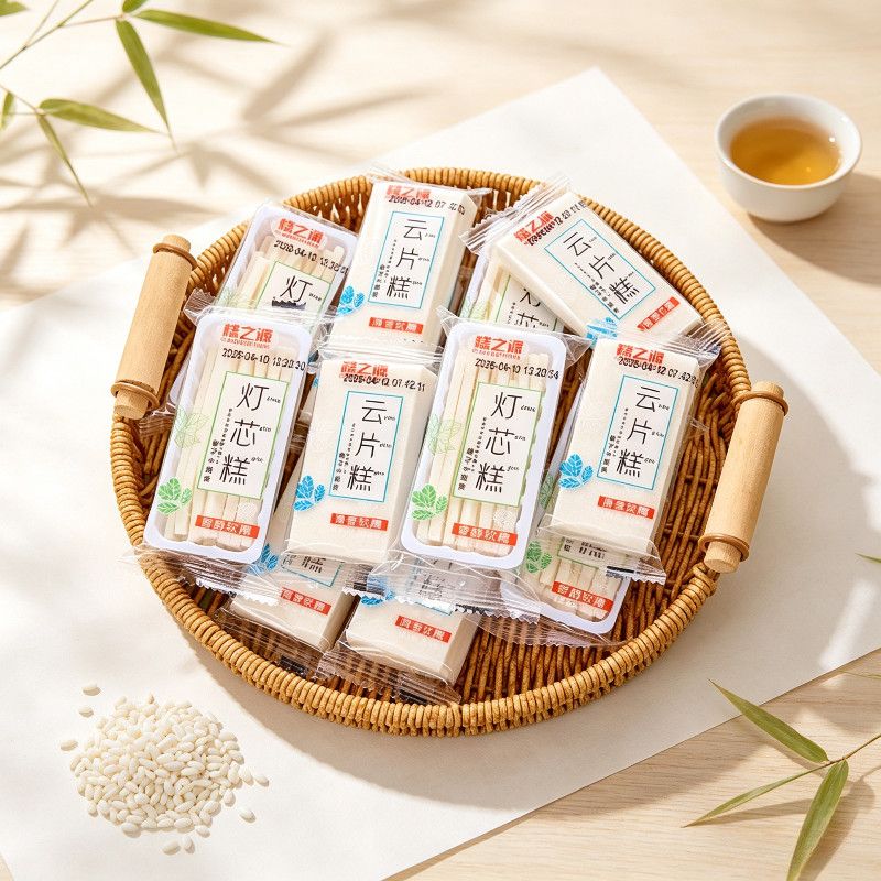 糕之源灯芯糕云片糕湖南湘潭特产传统糕点心怀旧休闲零食解馋食品