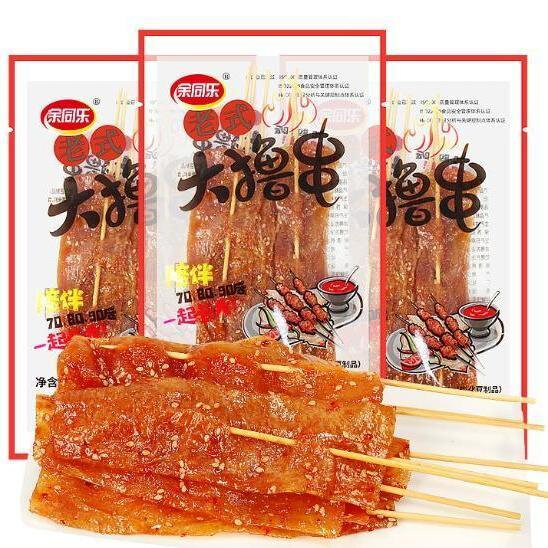 余同乐老式大撸串大辣串辣条甜辣味素食豆制品怀旧童年零食小吃