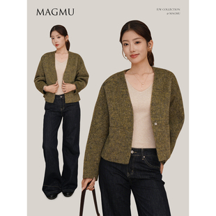 骆驼绒外套2025年秋冬新款 羊毛双面呢大衣女中长款 青芷 麦格牧