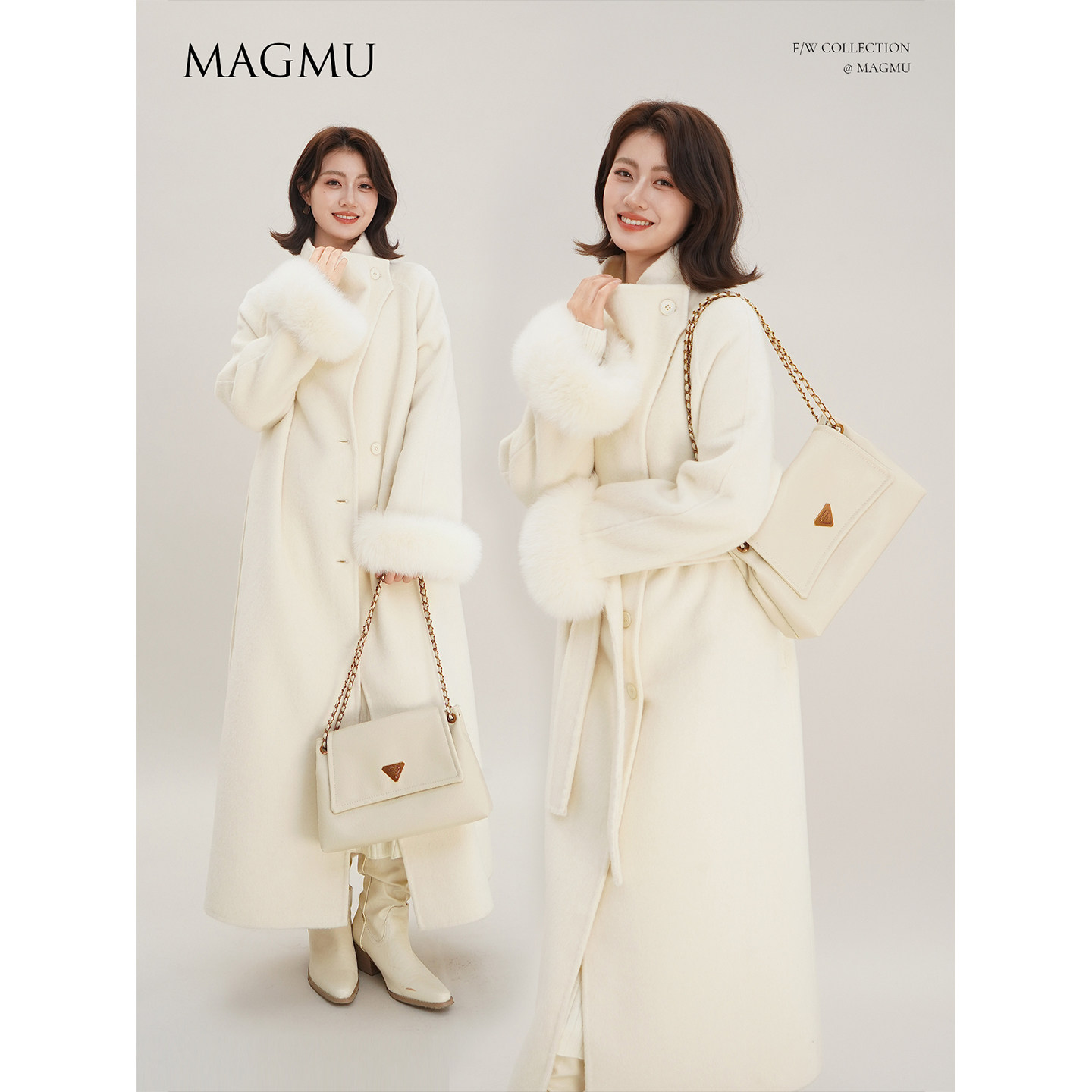 麦格牧【冬恋】100%羊毛 双面呢大衣女中长款高级感外套秋冬新款,女装/女士精品,毛呢外套,淘宝优惠券,粉丝福利购,淘宝优惠卷