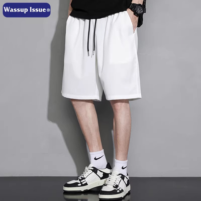 WASSUP ISSUE美式冰丝短裤男士夏季休闲宽松薄款篮球运动五分裤男