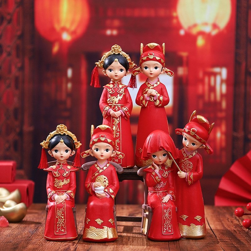 新婚创意伴手礼盒婚礼宾客答谢礼新郎新娘工艺品摆件装饰批发直销