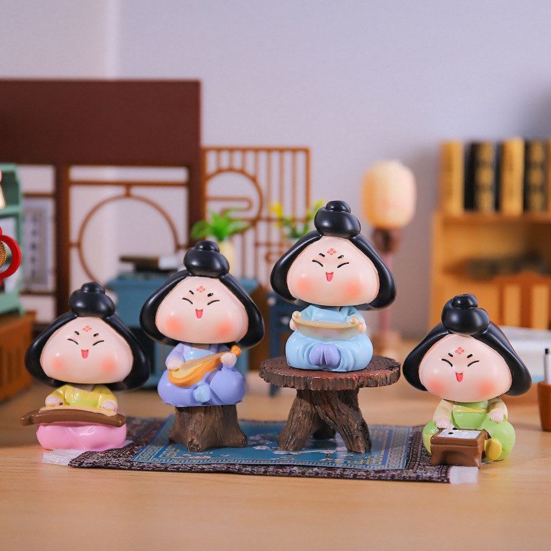 礼品驾到唐妞小琴棋书画装饰品