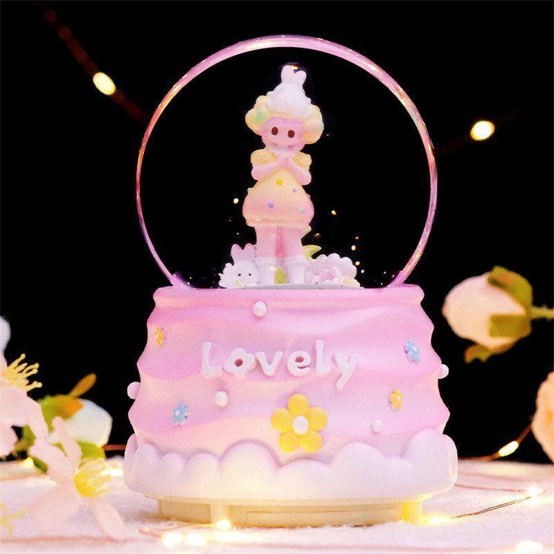 水晶球发光云朵卧室妹妹摆件ins