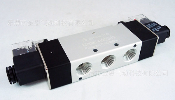 耐磨电磁阀 4V420-15 双电控 气缸电池阀 AC220V 多种电压u.